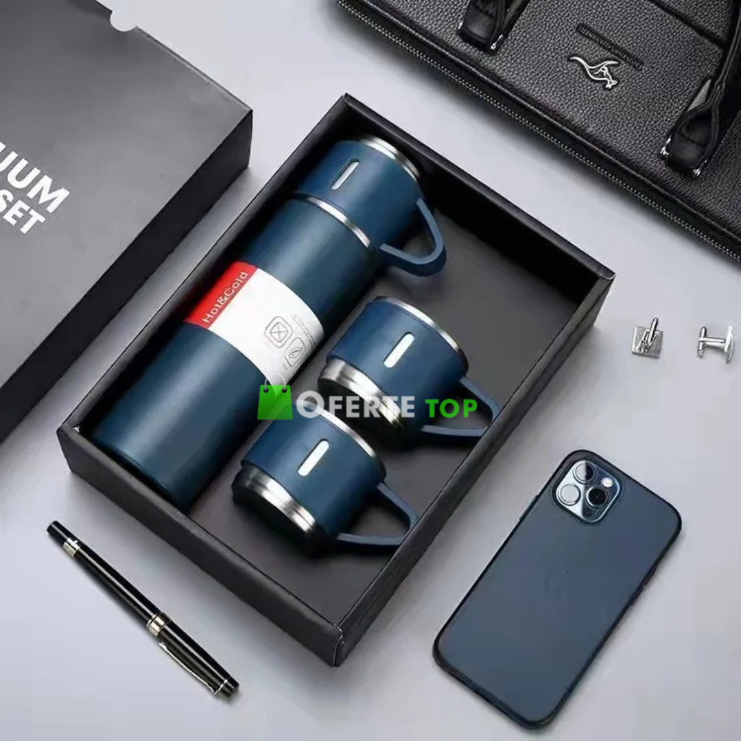 Set Termos Ecologic INOX 500 ml + 3 cesti x 150ml