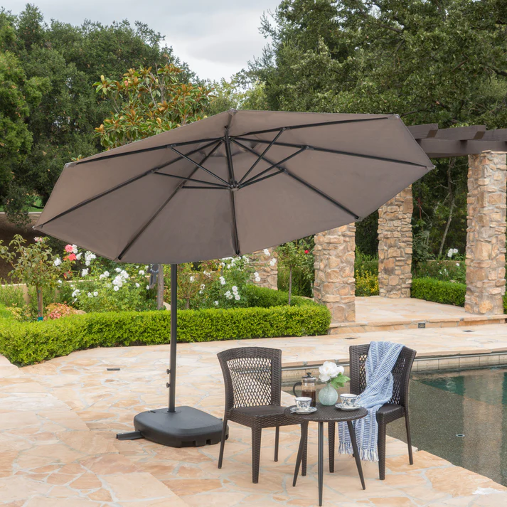 Umbrela de soare suspendata gradina 3M X 2.5M X 2.3M + suport gratuit