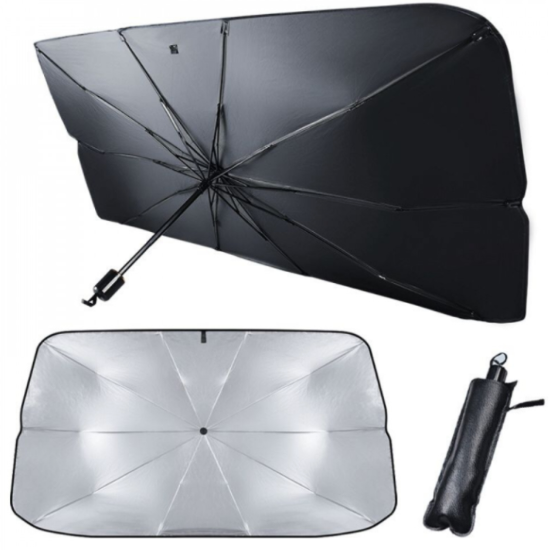 Parasolar pliabil tip umbrela pentru parbrizul masinii