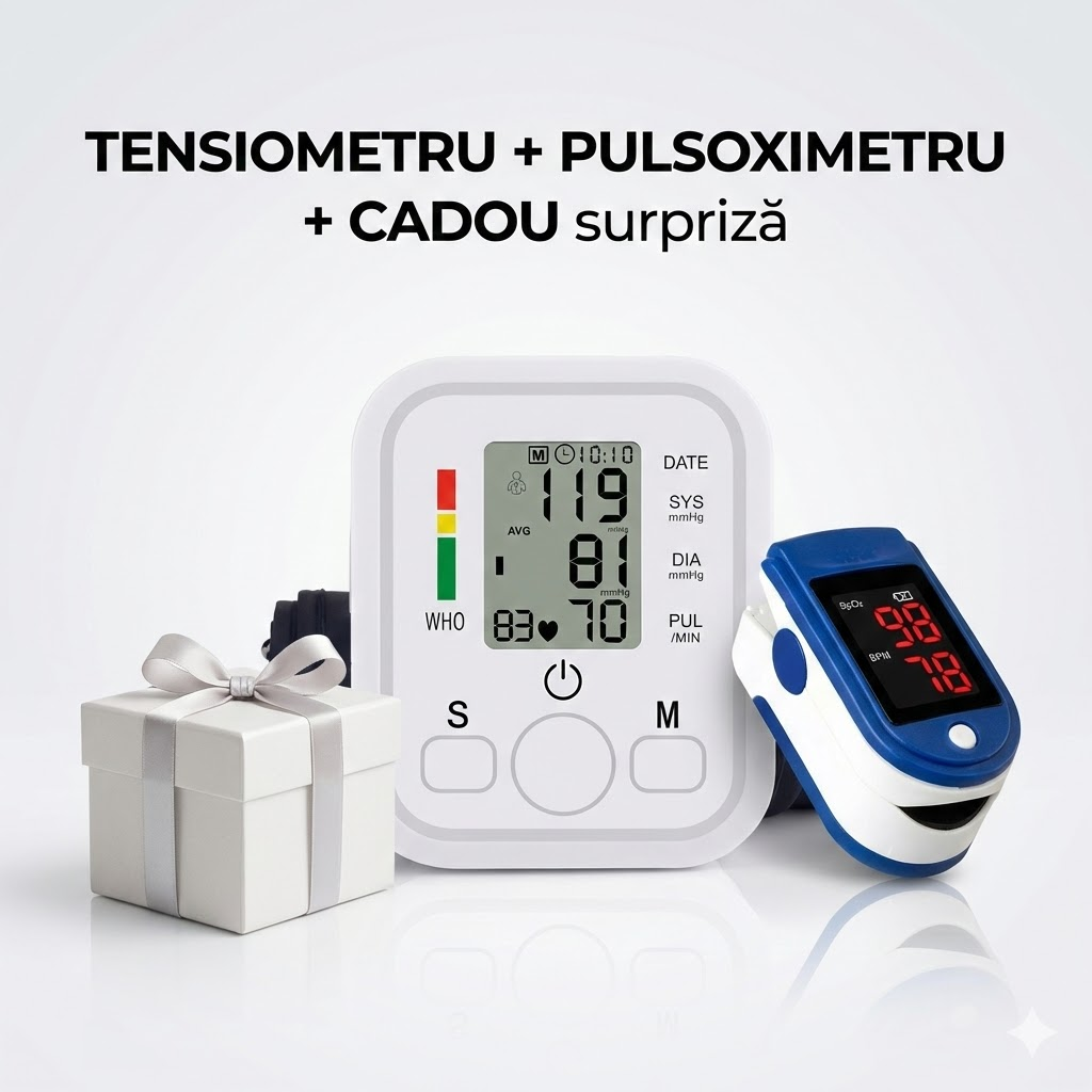 Tensiometru + Pulsoximetru + CADOU surpriza