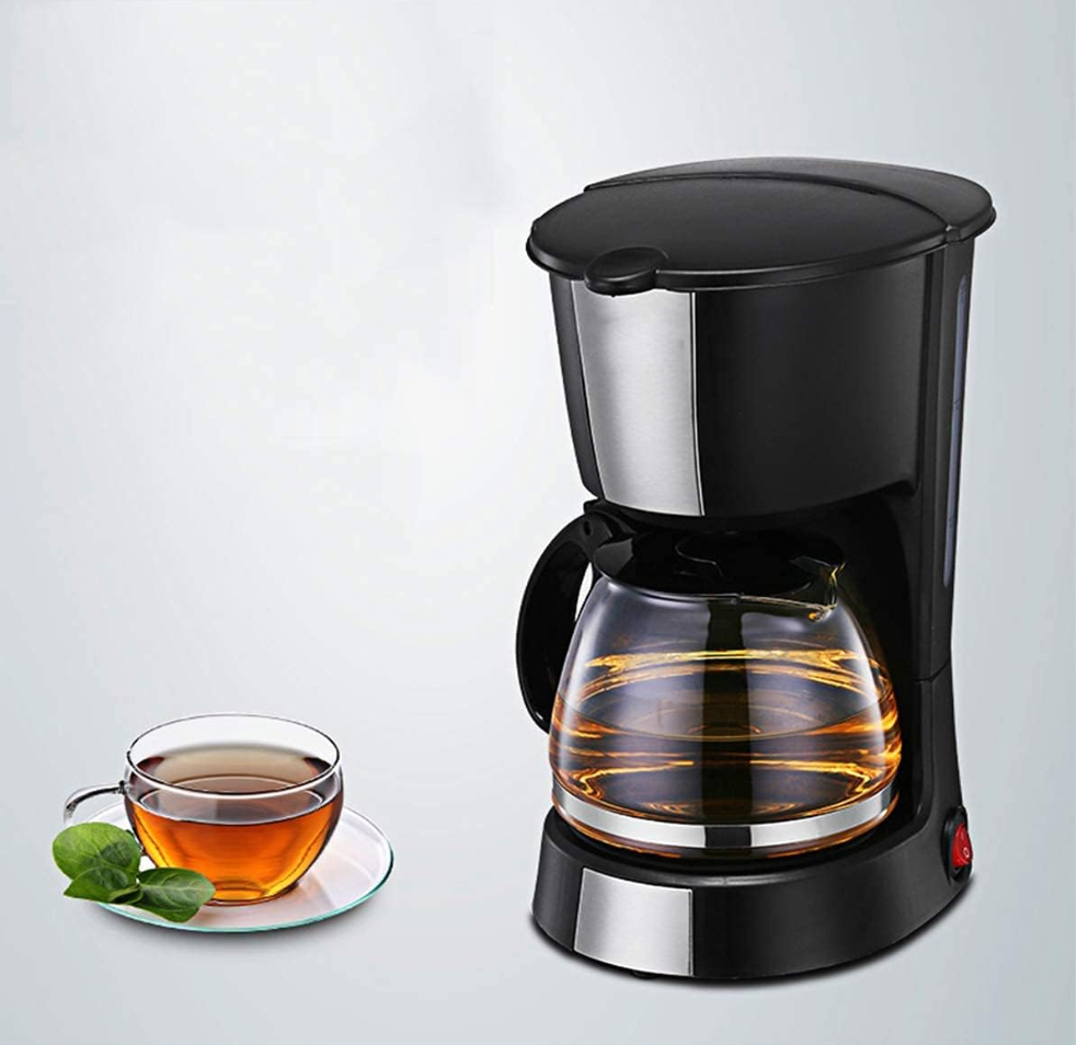 Aparat de cafea,negru, ulcior de sticla, 10 cesti cafea cu filtru, 650ML, 750 wati, placa de incalzire, oprire automata, functie anti-picurare