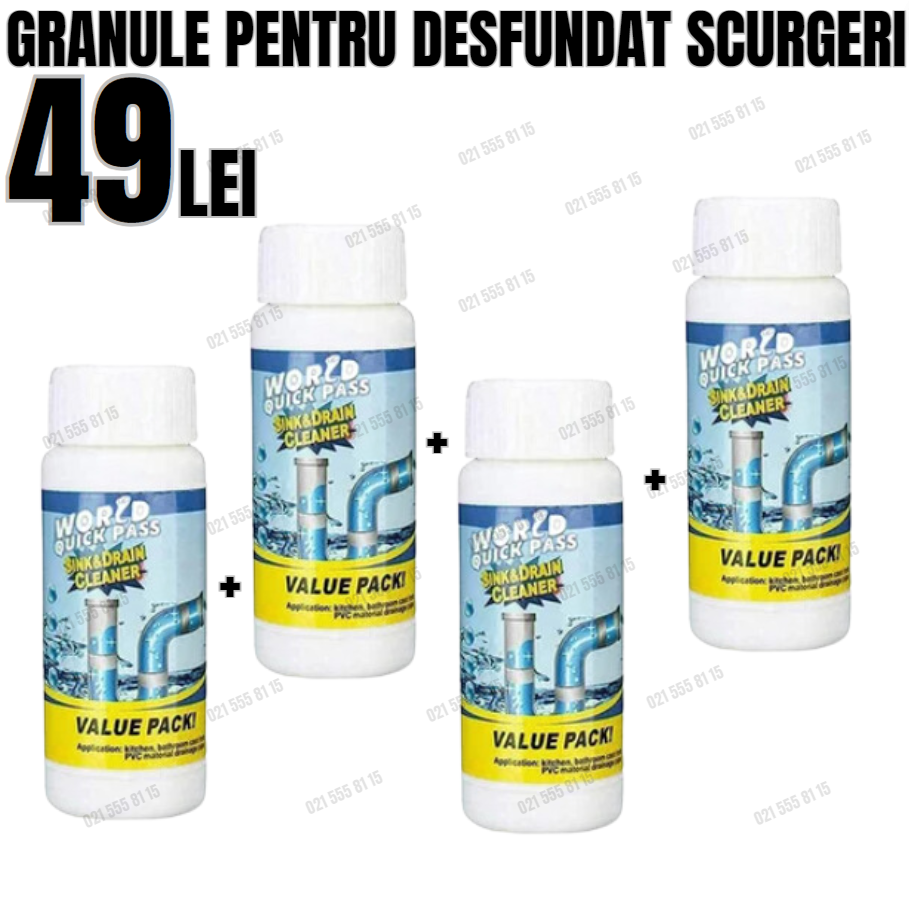 Granule pentru desfundat scurgeri