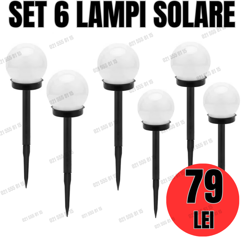 Set 6 Lampi Solare