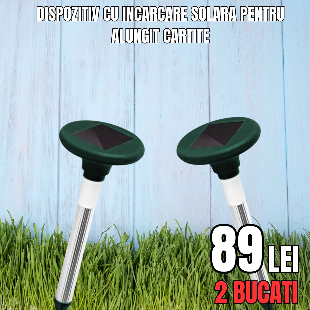 1+1  APARATE CU INCARCARE SOLARA PENTRU ALUNGAT CARTITE -DISPOZITIV ULTRASONIC