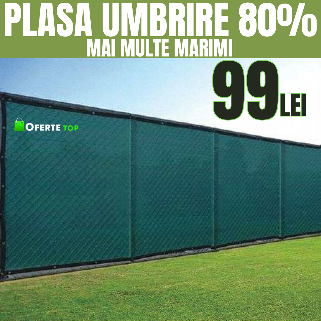 PLASA UMBRIRE VERDE 80 % GRAD DE UMBRIRE