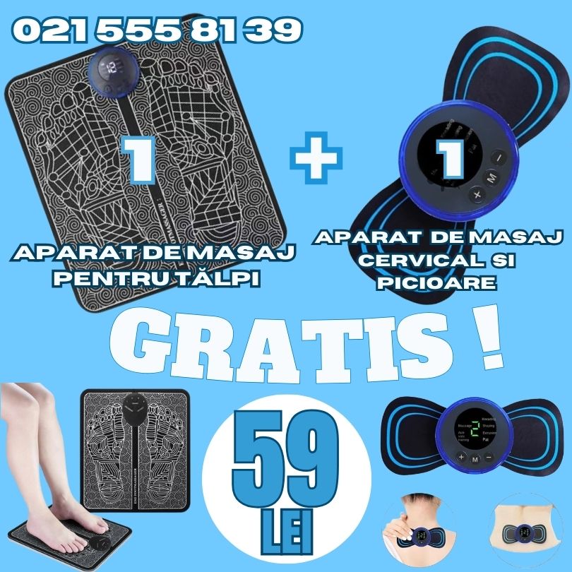 1 + 1 GRATIS - Aparat Smart Fitness EMS – EMS de picioare, cu electrostimulare – pentru abdomen, brate, talie si picioare