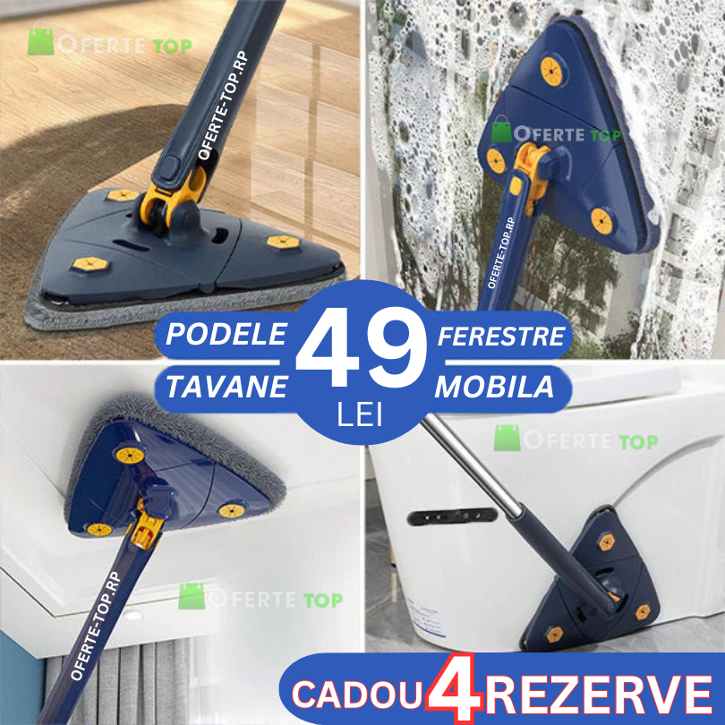 MOP ROTATIV CU STOARCERE AUTOMATA 1+1 GRATUIT 4 REZERVE INLUSE