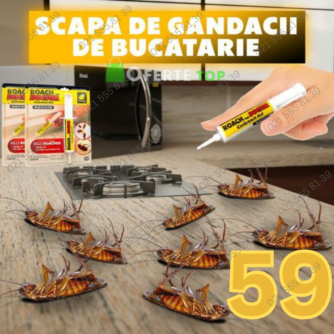 Set 3 x Insecticid tip seringa, solutie antigandaci RoachDoctor