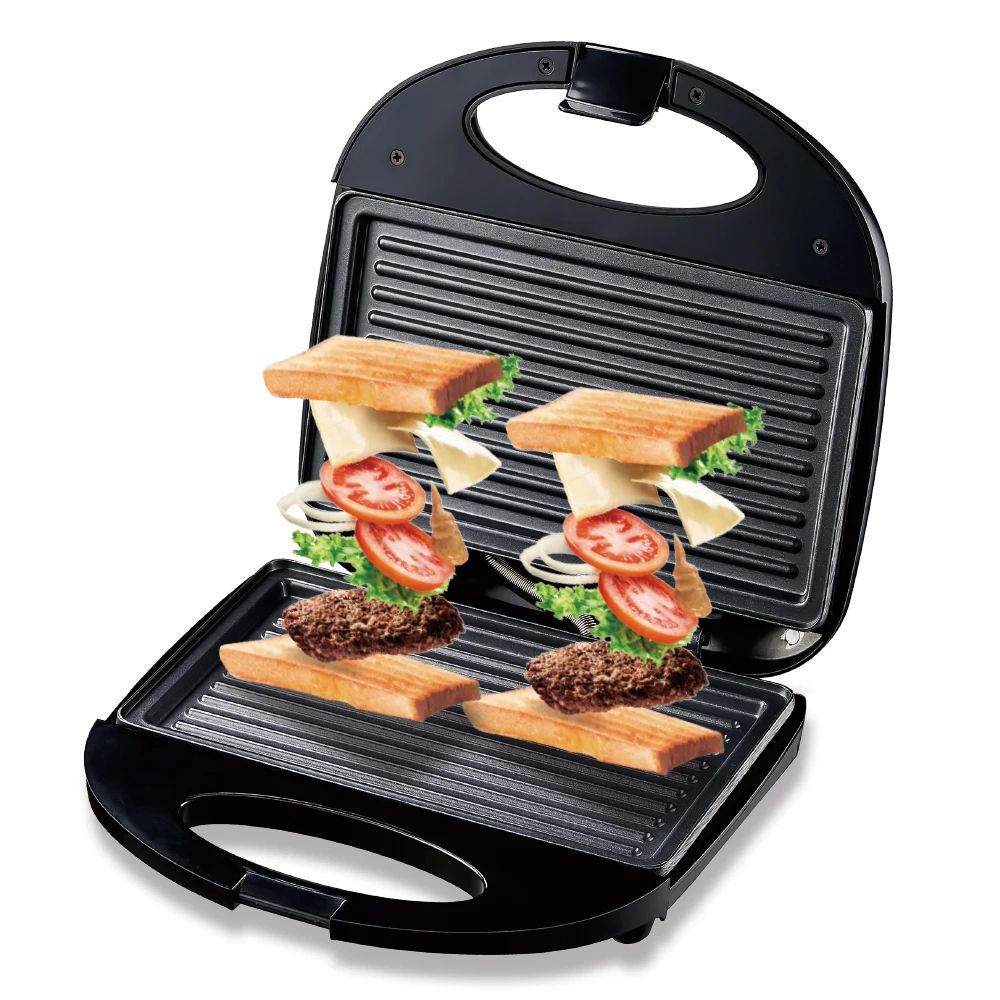 Sandwich maker, Putere 750 W, Invelis anti-aderent