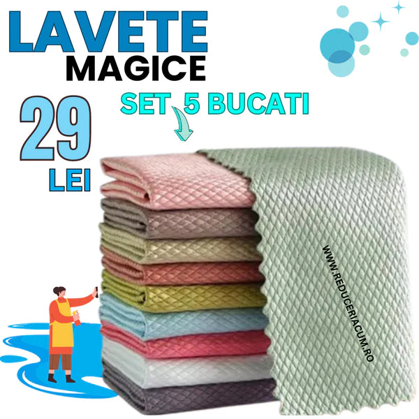 Set 5 laveta magica 30 x 40 cm