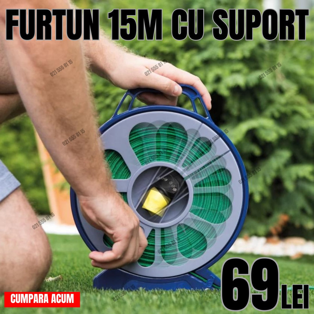 Furtun 15M cu suport