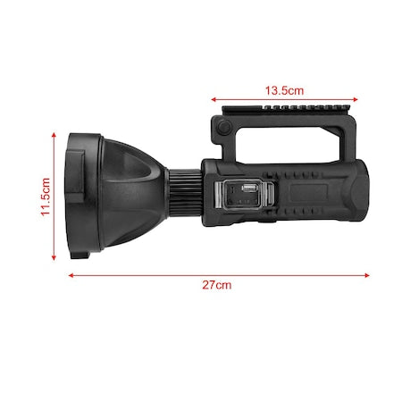 Lanterna LED, model Reflector Multifunctional W591, led P50 10W, Reincarcabila la USB, cu maner, trepied, 4 Faze, 31x16 cm